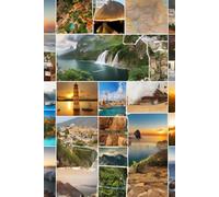 lined notebook with a cyclist motif on the cover