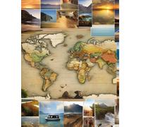 lined notebook with a cyclist motif on the cover