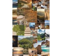 lined notebook with a cyclist motif on the cover