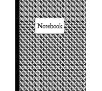 Lined Notebook with Black & White Pattern Design for Daily Writing: 150 pages | Clean & simple Interior | 5 dot-grid pages