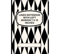 Lined Notebook with Left Margin 7 x 10 Inches - 160 Pages College Ruled Journal for Organized Notes, Study: Minimalist Black and White Notebook with ... Pages for Work, Study and Creative Writing