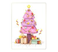 Lined Pink Christmas Tree Composition Notebook / Journal: Festive XMAS Notepad/Planner For Men, Women, Boys and Girls / Kids | Makes A Great Gift / Present | 8.5x11" | 120 Wide Ruled Pages.