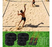 Linee 2 in 1 per beach volley, marcatura del campo da gioco con linea centrale, linee di campo da pallavolo portatile da fissare per spiaggia sabbiosa e prato, pallavolo, linee di spazio per sport