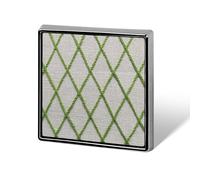 Linee a reticolo di diamanti in verde Spille e fermagli unisex Quadrati Leggeri Gioielli da risvolto per abbigliamento Sciarpa Cappello