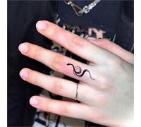 Linee artistiche, Polso, Dita, Dietro le orecchie, Schiena, Adesivi per tatuaggi a base di erbe serpente, Semipermanente Succo, Tatuaggi finti