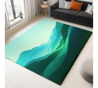 Linee astratte verdi montagne paesaggio tappeto soggiorno 180 x 240 cm a pelo corto antiscivolo tappeto camera da letto verde lavabile camera da letto per camera da letto per camera da letto per
