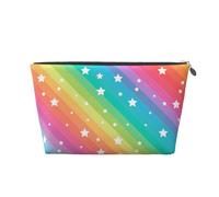 Linee colorate e stelle divertenti, Borsa da toilette Borsa per trucco Borsa per cosmetici Borsa da toilette da viaggio portatile