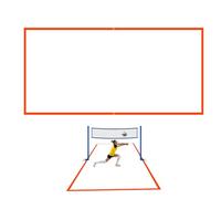 Linee da beach volley - Linea di confine per campo da pallavolo, 5,1 cm di altezza, linea di confine più visibile, facile installazione per campi da pallavolo interni ed esterni, resistente alle