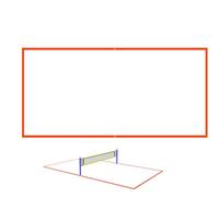 Linee da pallavolo per sabbia set completo di corde per bordi con accessori | Linee di confine del campo da pallavolo nel cortile per campo sportivo, cortile, prato, parco, campeggio e picnic