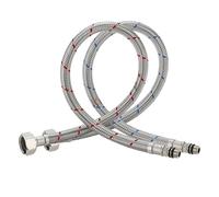 Linee di alimentazione per rubinetti|Tubo per rubinetto da 2 pezzi, M10 Linee di alimentazione lunghe da 24 pollici Tubo per lavello intrecciato in acciaio inossidabile Compressione G3/8 per lavello