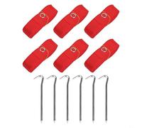 Linee di confine per beach volley con paletti per la marcatura del campo da esterno, 8 x 16 m, corda in nylon con chiodi a terra per perimetro stabile e visibile