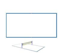Linee di Confine per pallavolo, Linee di Confine Portatili per Campo da pallavolo, Accessori per marcatura visibile sul Campo Sportivo, per Cortile, Spiaggia, Campeggio, Parco,