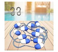 Linee di corsia per piscina, corda divisoria di sicurezza e galleggiante, per hotel/ville/parco acquatico, sezione fuori aree pericolose, divisione vicoli, aiuto cautelare, con ganci, lunghezza