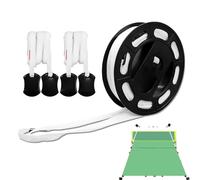 Linee di Limite dei Tribunali - Marcatori di Formazione Badminton, kit di Nastro | Tappetino di Marcatore Sport 240x528 Pollici per Configurazione del Campo di Pallavolo di Pallavolo di Basket-Ball e