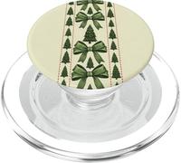 Linee di nastro con fiocco verde albero sempreverde di Natale PopSockets PopGrip per MagSafe
