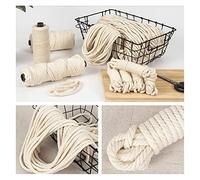 Linee di processo, Cavo in corda macramè di cotone beige da 1 mm-10 mm for accessori fatti a mano for matrimoni domestici fai-da-te(2mm 100m)