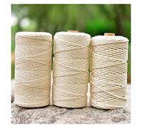 Linee di processo, Corda di cotone for macramè for decorazioni artigianali fai-da-te Beige 1-6 mm 50-200 m(1mm 200m)