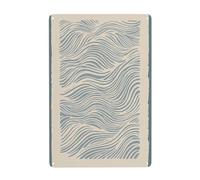 Linee d'onda blu Semplici segni in metallo latta decorazione artistica da parete per bagno WC bagno fattoria toilette cortile 20 x 30 cm