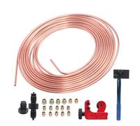 Linee Freno 3/16 Pollici 3/16 Pollici Kit di Tubi della Freno in Lega di Rame 25 Piedi con Strumento a Doppia Fiammata e Taglierina per il Freno del Veicolo