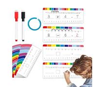 Linee numeriche per studenti - Giochi di matematica cancellabili su entrambi i lati con anello portaoggetti, Giochi di addizione e sottrazione per bambini Ragazzi Ragazze Asilo Scuola Asilo