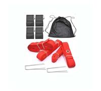 Linee per Beach Volley Linee di delimitazione for beach volley con chiodi a terra e sacchi sabbia fissi, linee for pallavolo all'aperto, marcatore for campo da in fettuccia(Red W sandbag)