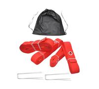 Linee per Beach Volley Linee di delimitazione for beach volley con chiodi a terra e sacchi sabbia fissi, linee for pallavolo all'aperto, marcatore for campo da in fettuccia(Red NO sandbag)