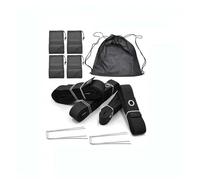 Linee per Beach Volley Linee di delimitazione for beach volley con chiodi a terra e sacchi sabbia fissi, linee for pallavolo all'aperto, marcatore for campo da in fettuccia(Black W sandbag)