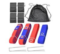 Linee per Beach Volley Linee di delimitazione for beach volley con chiodi a terra e sacchi sabbia fissi, linee for pallavolo all'aperto, marcatore for campo da in fettuccia