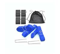 Linee per Beach Volley Linee di delimitazione for beach volley con chiodi a terra e sacchi sabbia fissi, linee for pallavolo all'aperto, marcatore for campo da in fettuccia(Blue W sandbag)