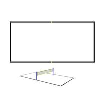 Linee per pallavolo di sabbia, linee di confine portatili per campo da pallavolo, accessori visibili per il bordo del campo sportivo, per cortile, spiaggia, campeggio, , , picnic