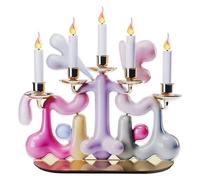 LINEE Recanati - CANDY POP Centrotavola Scultura Soprammobile a Forma di Candelabro Decorativo in PMMA - Oggetto d’Arredo Pop Digitale per Casa e Ufficio - 30×10×25 cm circa - Made in Italy(TRE)