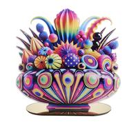 LINEE Recanati - Fruit Pop Scultura Soprammobile Decorazione a Forma di Centrotavola Moderno in PMMA - Oggetto d’Arredo Pop Surrealista per Casa e Ufficio - 33×34×13 cm Circa - Made in Italy(QUATTRO)