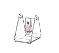 LINEE Recanati - Guarda Come Dondolo Bomboniera Soprammobile Idea Regalo in PMMA con Altalena Illustrata - Feste Matrimoni e Ricorrenze - Made in Italy - 11,5×11,5×12 cm (Bambino)