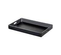 LINEE Recanati MEDITERRANEA Vassoio Rettangolare Medio in PMMA 29x45x5 cm - Accessorio da Tavola Moderno - Design Elegante Made in Italy (Fumè Grigio Satinato)