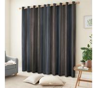 Linee Verticali Della Venatura Del Legno Di Campagna Tenda Oscurante Termica Isolante Con Occhielli Per Camera Da Letto, 140 x 260 cm Tende Soggiorno Oscuranti Per Interni Finestre, Grigio