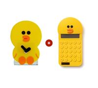 LINEFRIENDS Sally Orologio da Scrivania a Batteria per Ufficio + Set Mini Cal...