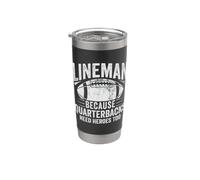 Lineman Because Quarterbacks Need Heroes American Football Bicchiere termico in acciaio inox doppia parete