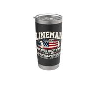 Lineman Brick Wall Isn't Official Position American football Bicchiere termico in acciaio inox doppia parete