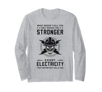 Lineman Cosa Non Ti Uccide Elettricista Divertente Maglia a Manica