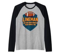 Lineman perché i Quarterback Hanno Bisogno Anche degli Eroi di Un Giocatore di Football Maglia con Maniche Raglan