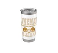 Lineman The Only Position Called A Man Football Player Bicchiere termico in acciaio inox doppia parete
