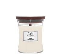 WoodWick Candela profumata Hourglass media con stoppino crepitante | Lino | Durata della fragranza: fino a 60 ore