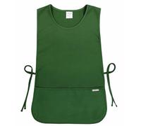 LINEN CLOSET® Grembiule Grembiuli Unisex per Uomini Donne Signore Grembiuli da Lavoro Grembiule da Pulizia con 2 Tasche Profonde, Verde, XL