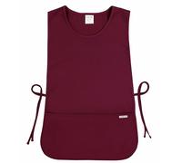 LINEN CLOSET® Grembiule universale regolabile unisex per coobbler, grembiule per uomini e donne, grembiule da lavoro per pulizia con 2 tasche profonde, Rosso, Taglia unica