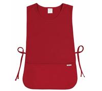 LINEN CLOSET® Grembiule universale regolabile unisex per coobbler, grembiule per uomini e donne, grembiule da lavoro per pulizia con 2 tasche profonde, Rosso acceso, XL