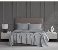 Linen Closet Lussuoso set di lenzuola in cotone 1200 fili per hotel, 4 pezzi, grigio chiaro