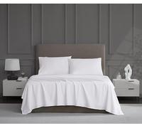 Linen Closet Lussuoso set di lenzuola in cotone 1200 fili, per hotel, 4 pezzi, per letto king size, bianco