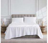 Linen Closet Lussuoso set di lenzuola in cotone egiziano 1000 fili, 4 pezzi, king size, bianco artico