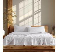 Linen Closet Morbido e accogliente set di lenzuola in flanella di cotone 100%, per letto matrimoniale, grigio chiaro