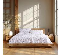 Linen Closet Morbido e accogliente set di lenzuola in flanella di cotone 100%, per letto matrimoniale, colore rosa cipria